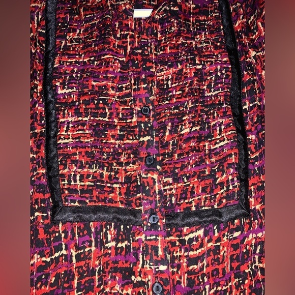 NY Collection Xl blouse red black lightweight - Picture 2 of 6